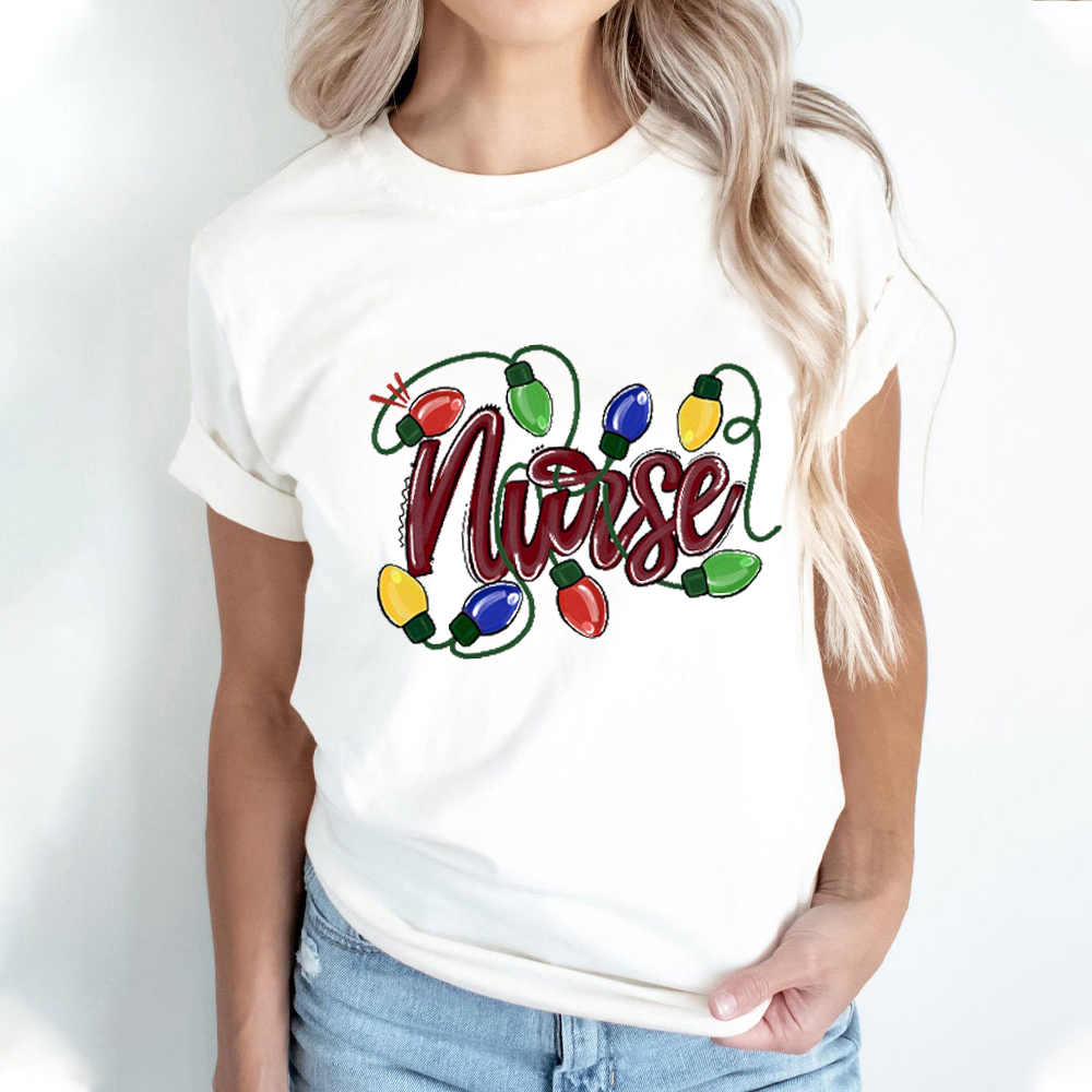 Colored Lights Nurse T-Shirt