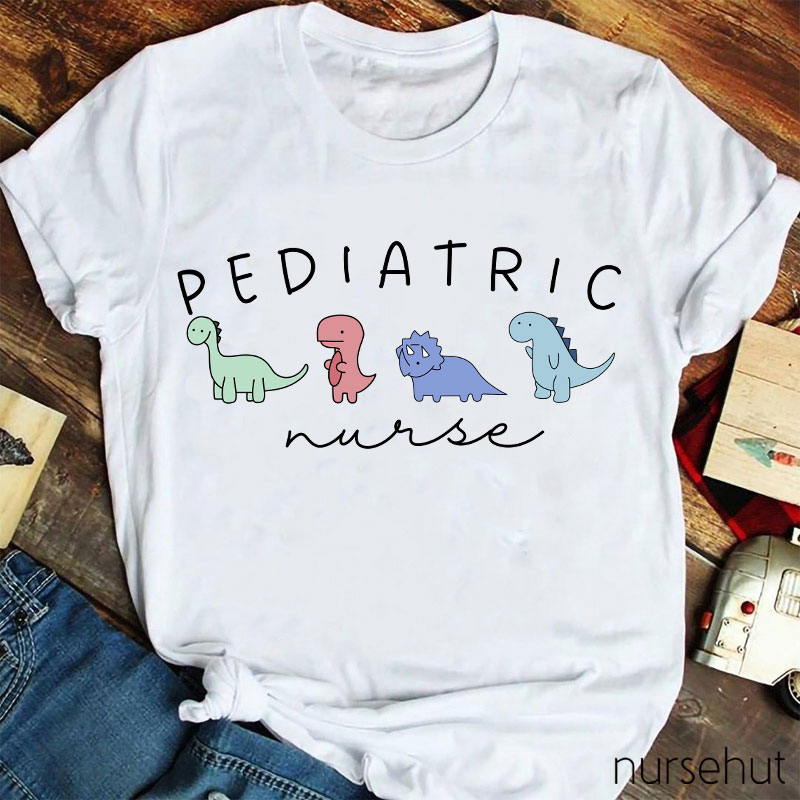 Pediatric Dinosaurs Nurse T-Shirt