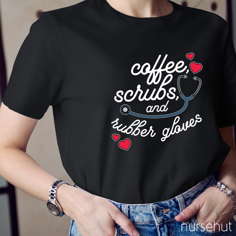 Coffee Scrube Nurse Life Nurse T-Shirt