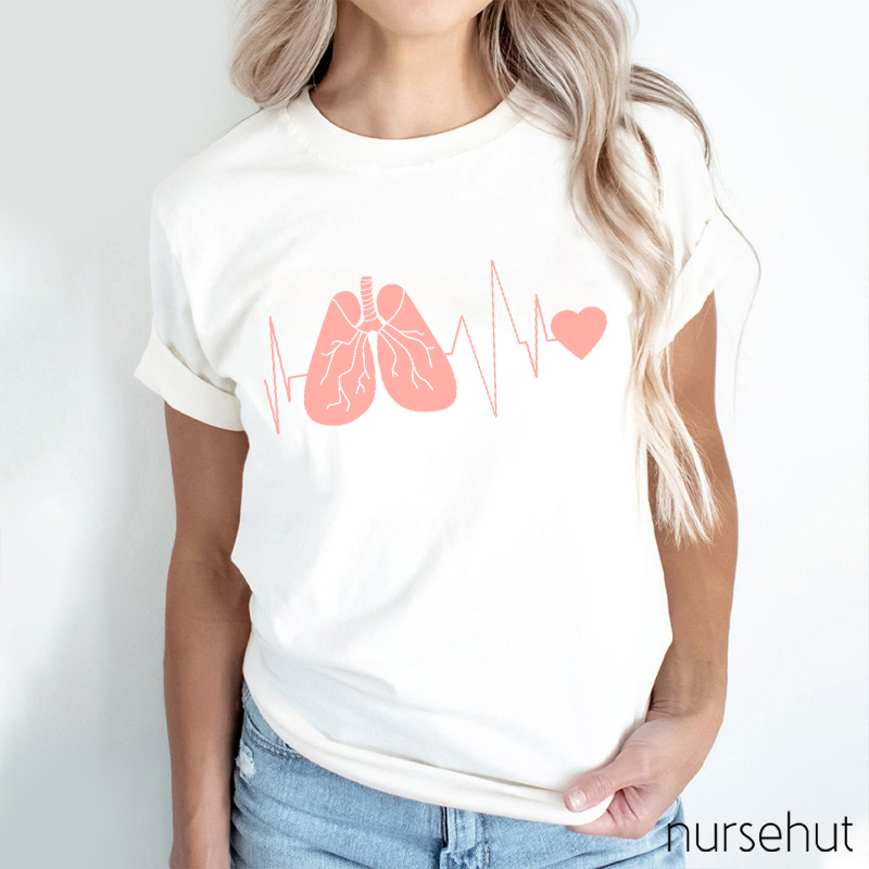 Lung And Heart Beat Nurse T-Shirt