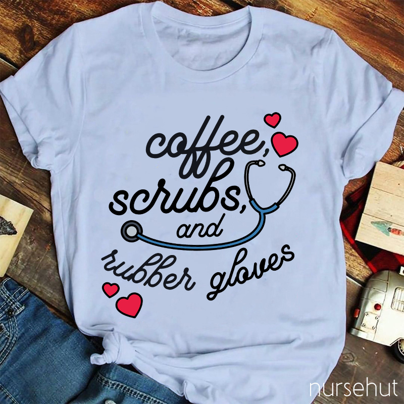 Coffee Scrube Nurse Life Nurse T-Shirt