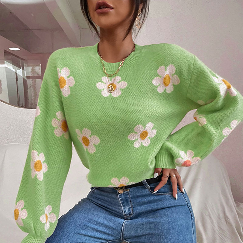 Lovely Winter Daisy Teacher Sweater