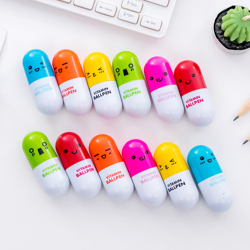 Cute Happy Pill Mini Pen
