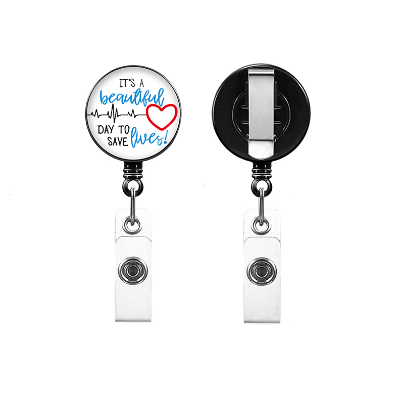 Heart Love Nurse Badge Reel