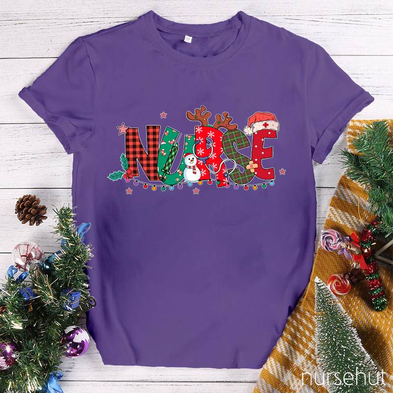 Jolly Nurse Plaid T-Shirt