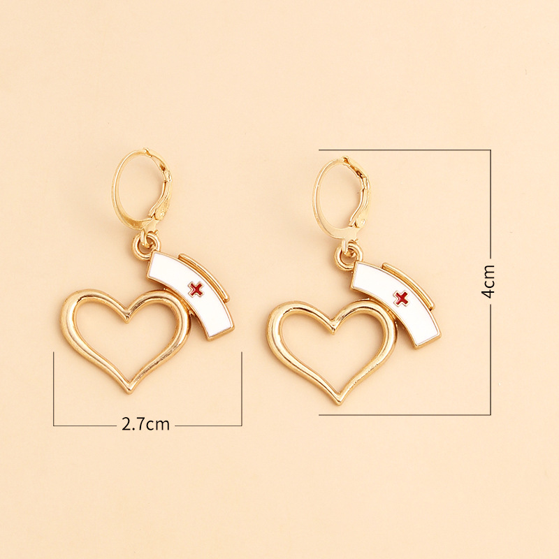 Fashion Nurse Metal Earrings