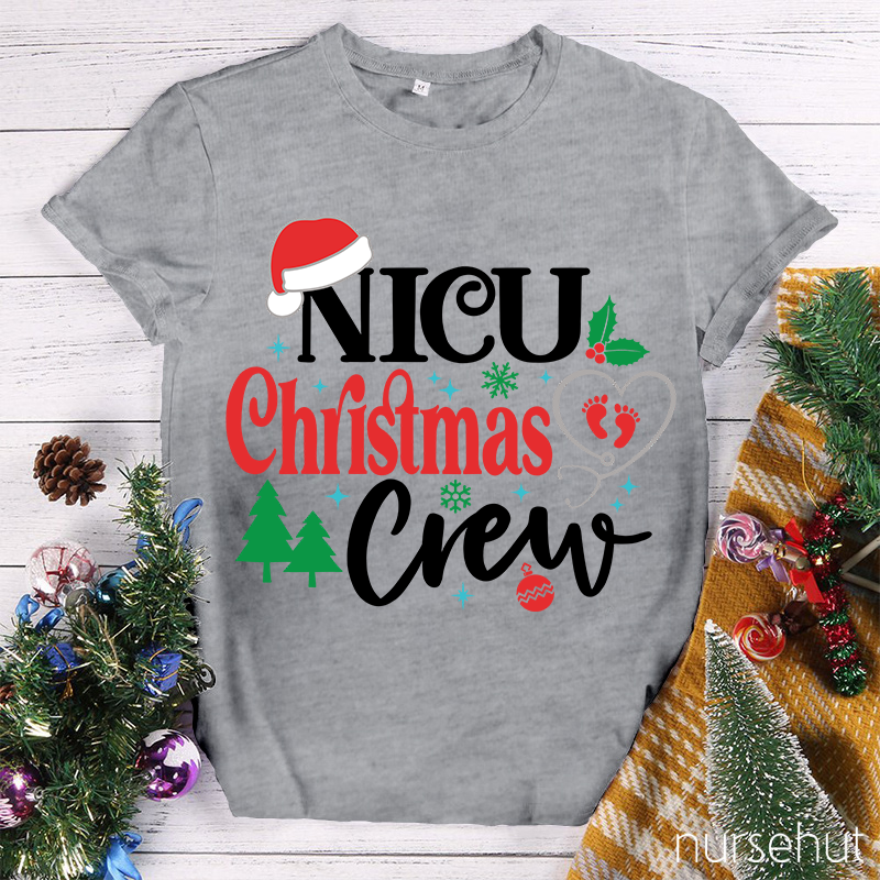 Nicu Christmas Crew Nurse T-Shirt
