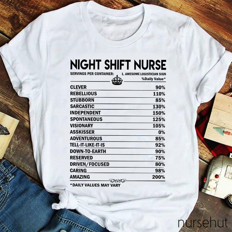 Night Shift Nurse's Daily Value Nurse T-Shirt