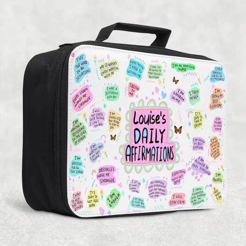 Personalized Dailly Affirmations Nurse Lunch Bag