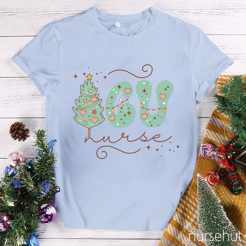 Icu Work Department Pattern Nurse T-Shirt