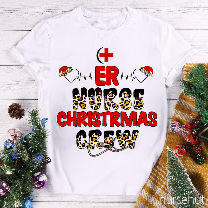 ER Nurse Christmas Crew Nurse T-Shirt