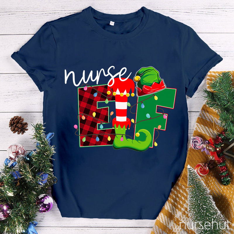 Nurse Elf Christmas Nurse T-Shirt