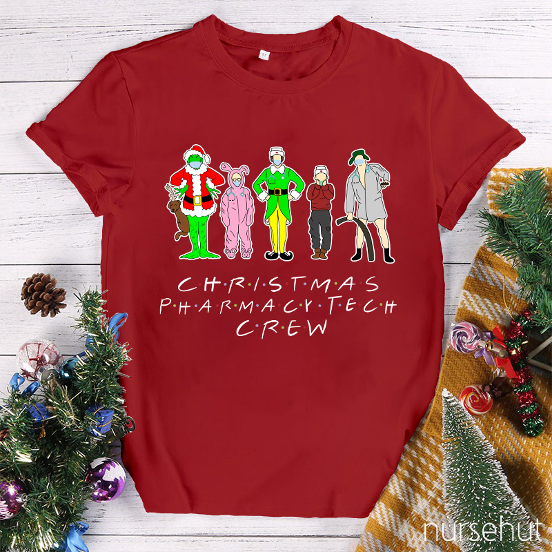 Christmas Pharmacy Tech Crew Nurse T-Shirt
