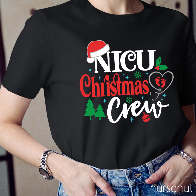 Nicu Christmas Crew Nurse T-Shirt
