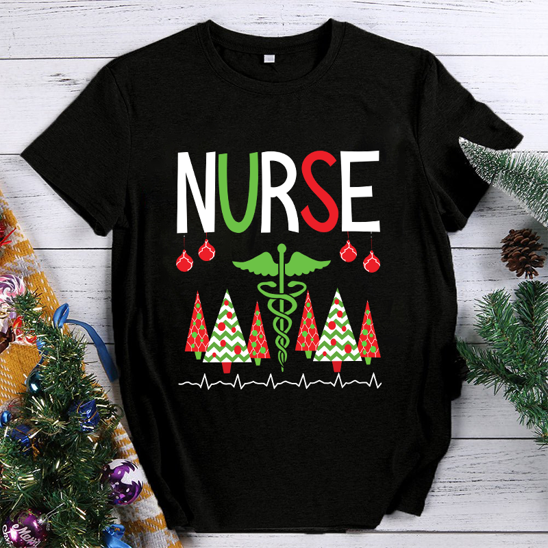 RN Nurse Christmas Vibes Nurse T-Shirt