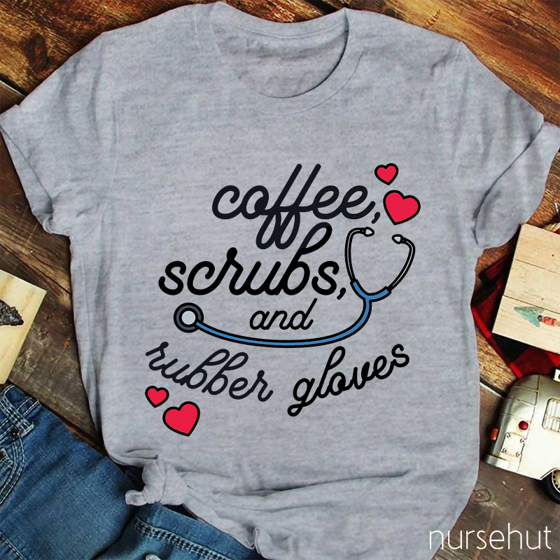 Coffee Scrube Nurse Life Nurse T-Shirt