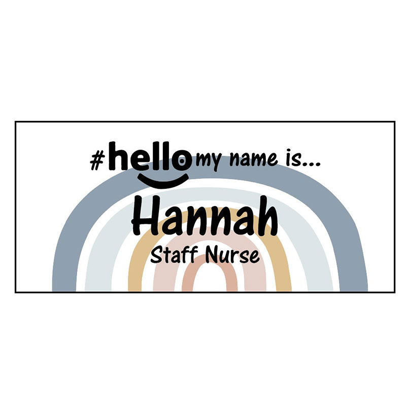 Personalised Hello My Name Is Rainbows Name Badge