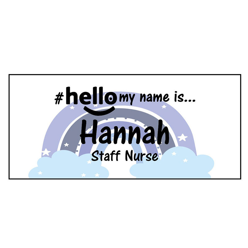 Personalised Hello My Name Is Rainbows Name Badge