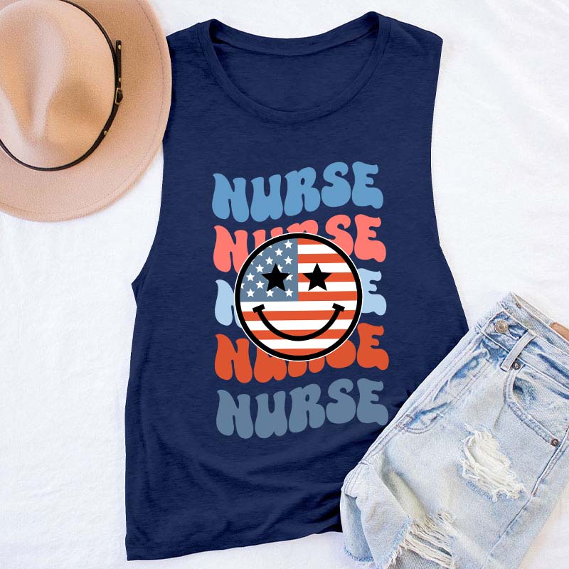 The Fourth Of July Nurse Tank Top