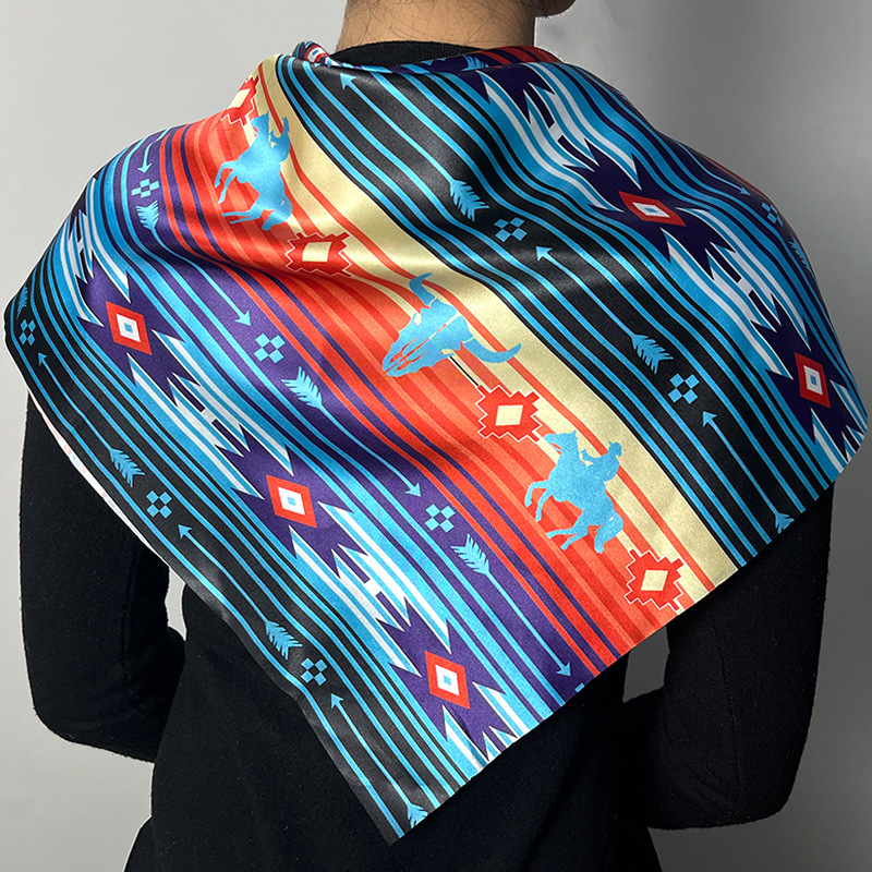Ethnic Retro Denim Scarf