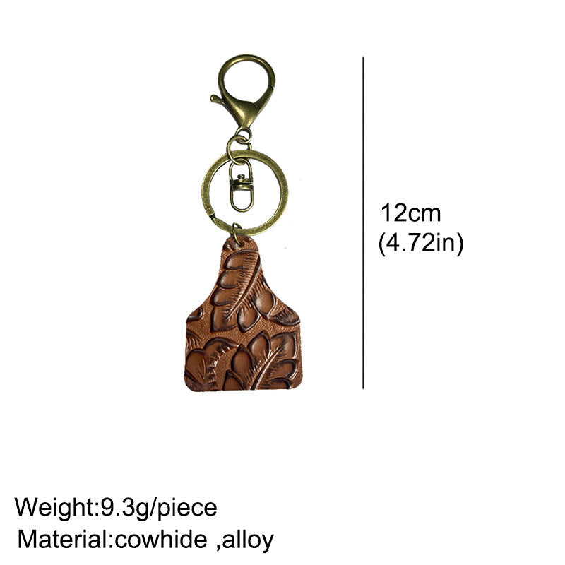 Western Cowboy Vintage Embossed Keychain