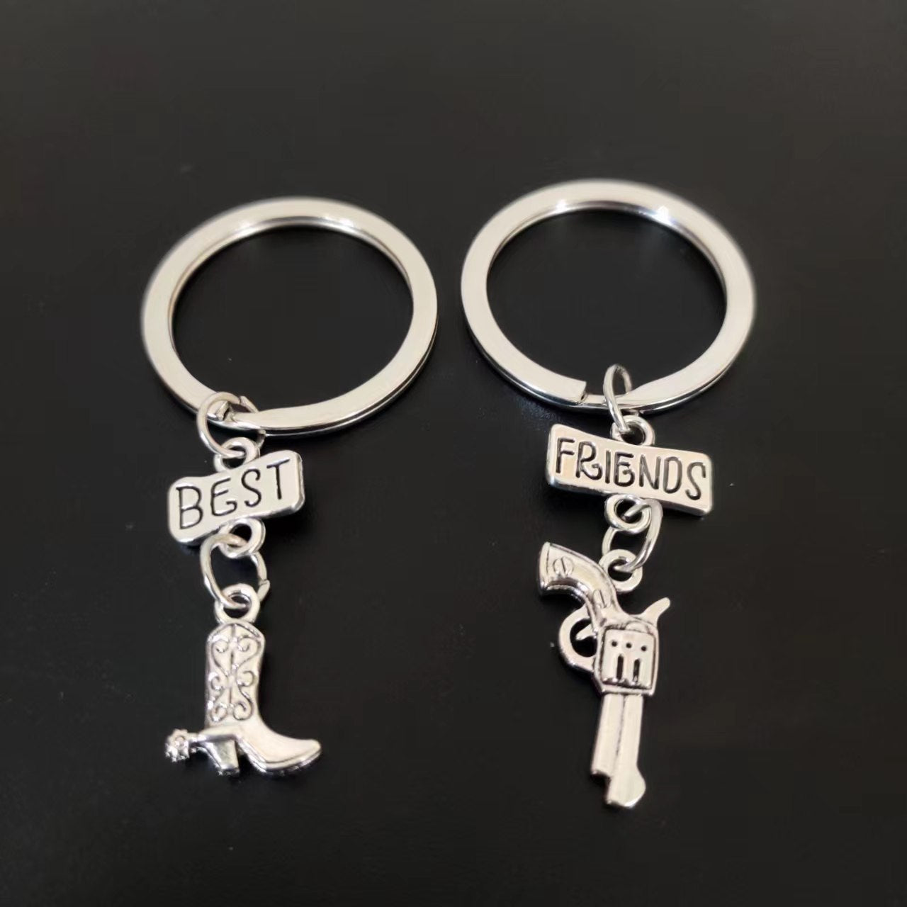 Best Friends Memorial Cowboy Style Key Ring