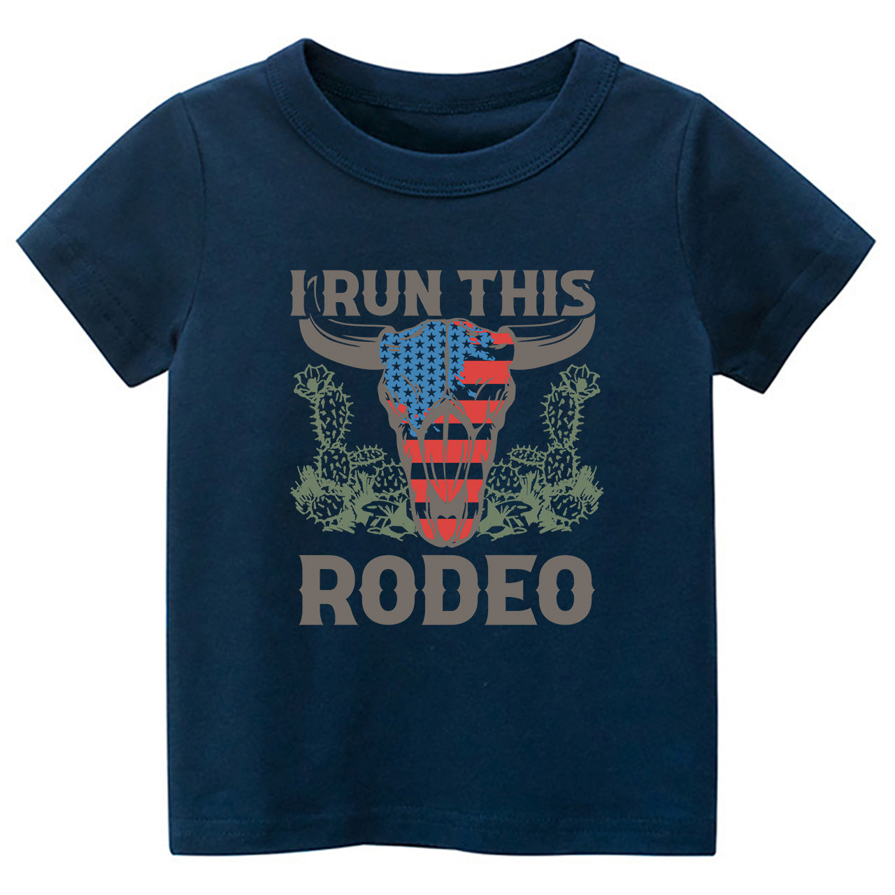 I Run This Rodeo Cowboy Kids T-shirt