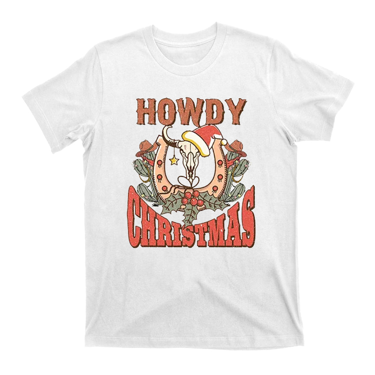 Howdy Christmas Vintage Western Cowboy T-Shirts