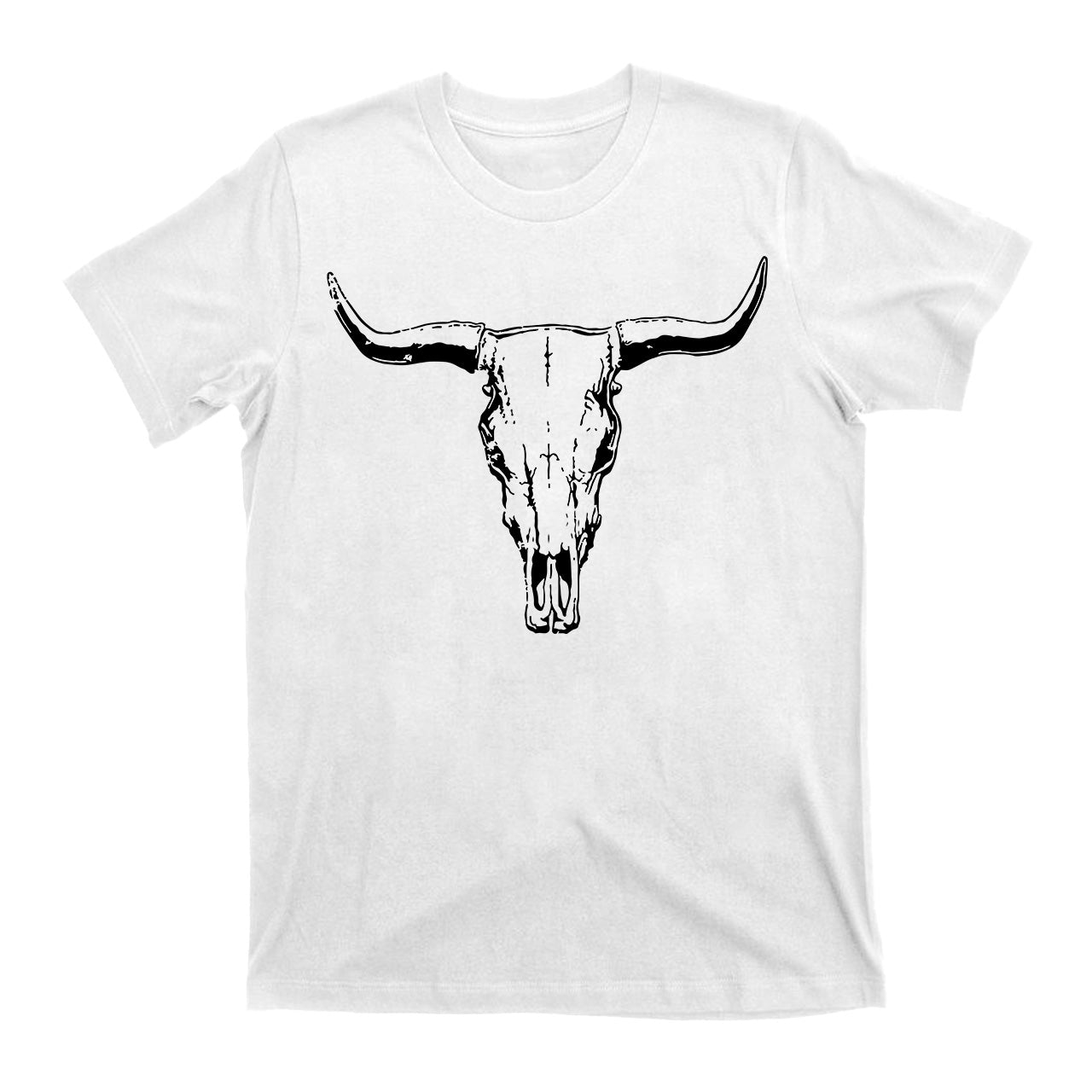Boho Cow Skull  Western Cowboy T-shirt