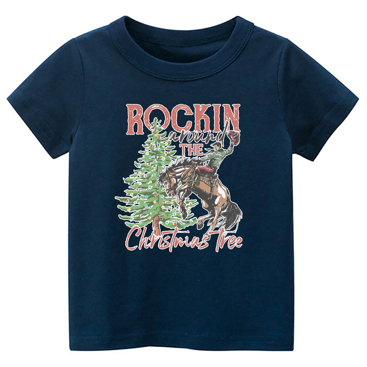Rockin' Around The Christmas Tree Kids T-shirts