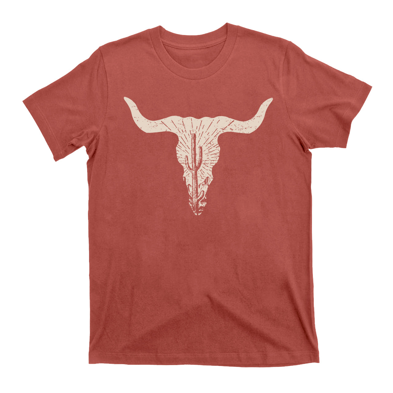Cow Skull Desert Cactus Cowboys T- Shirts