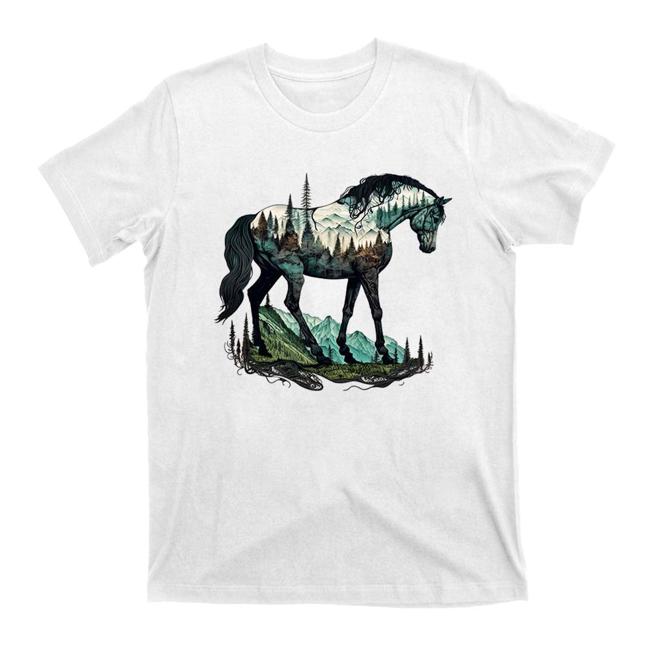 Horse And Forest Cowboy T-Shirts