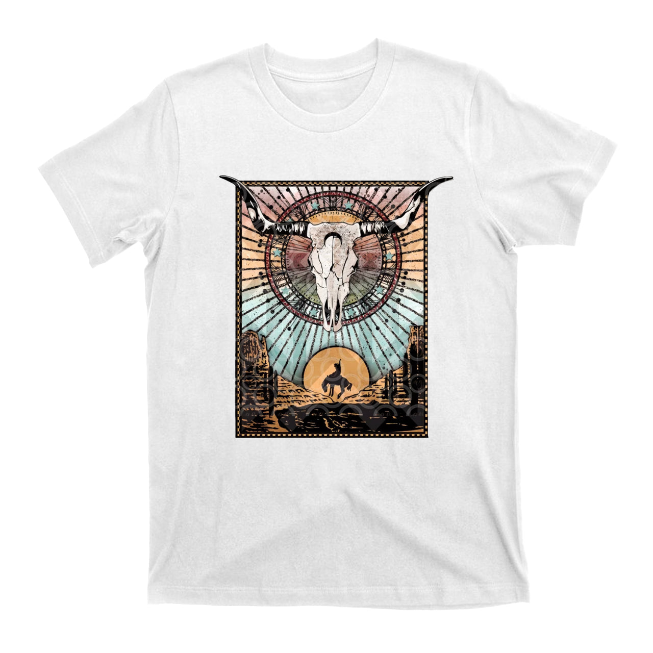 Western Boho Skull Desert Boho Skull Cowgirl Shirts