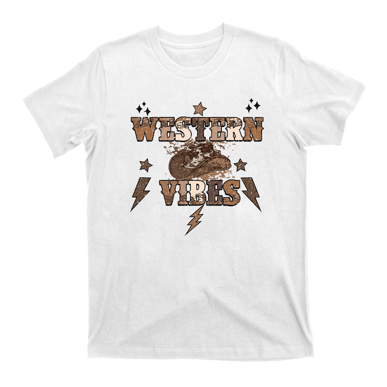 Western Hat Vibes T-Shirt For Cowboy