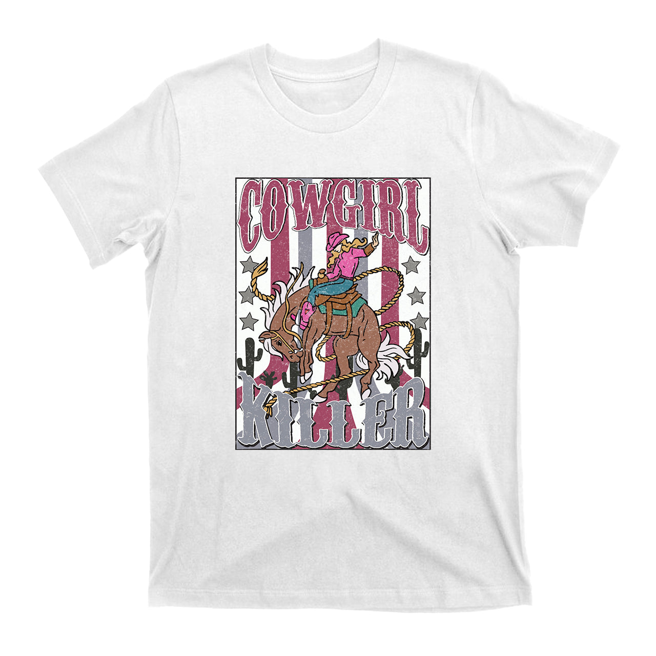 Cowgirl Killer Horse Riding Vintage T-Shirts
