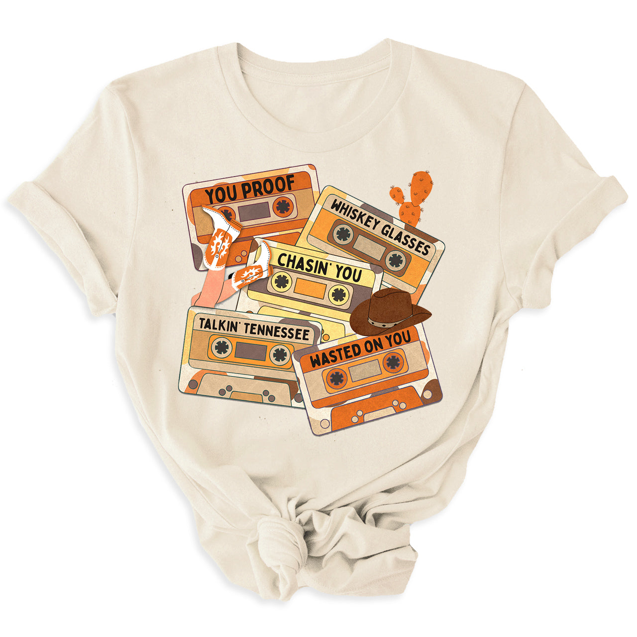 Country Music Cassette Tapes Retro Tees