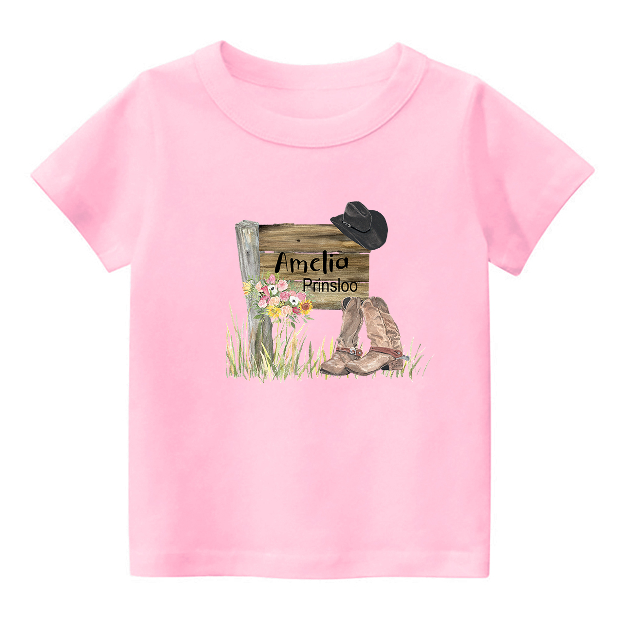 Personalized Cowboy Girls Shirt For Kids