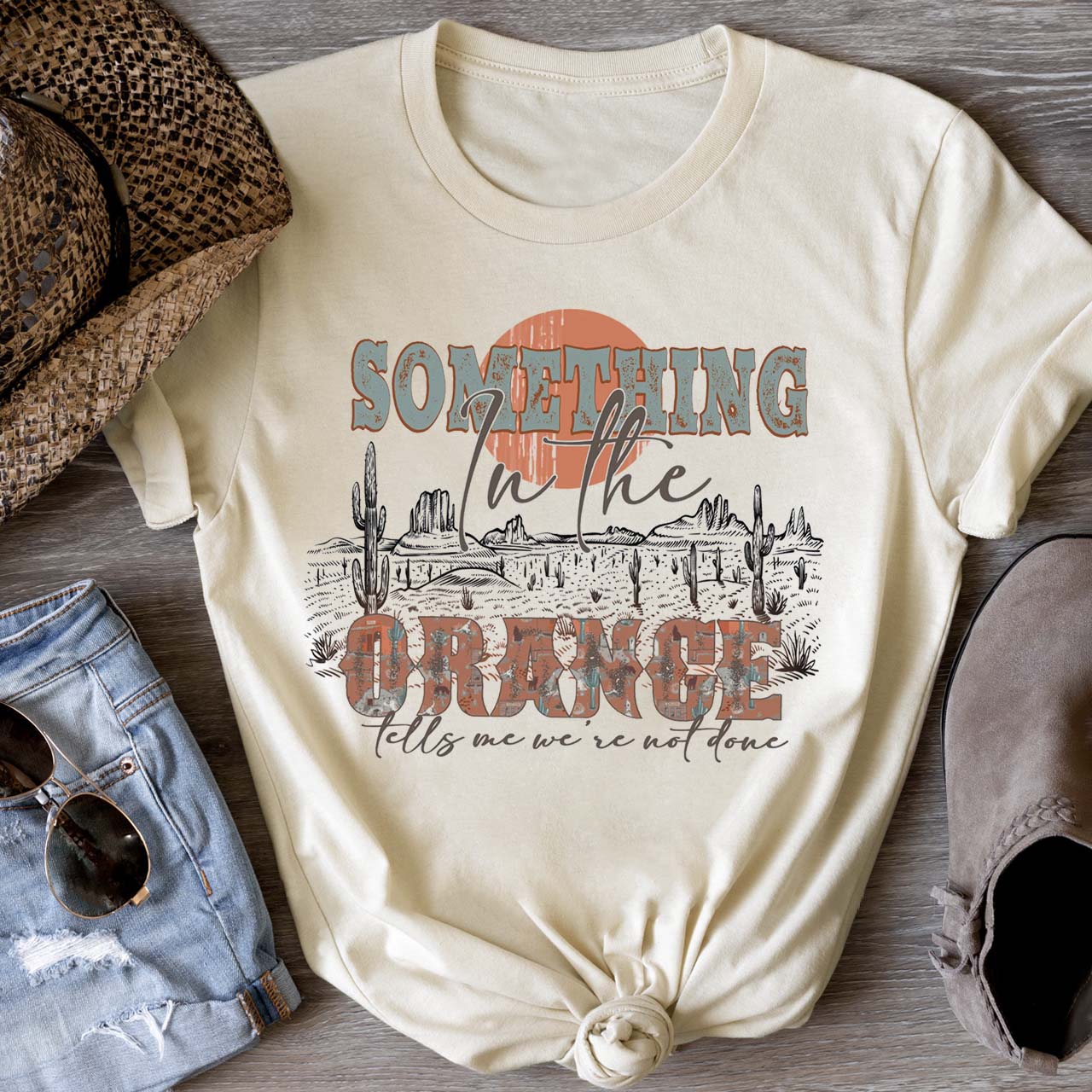 Something In The Orange Westen Cowboy Tees