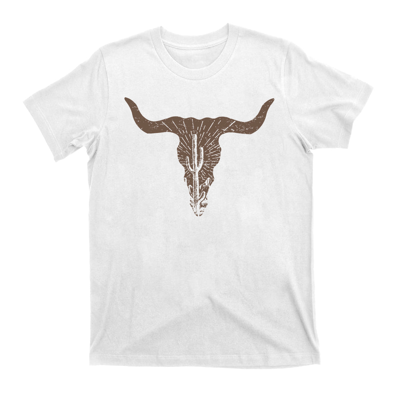 Cow Skull Desert Cactus Cowboys T- Shirts