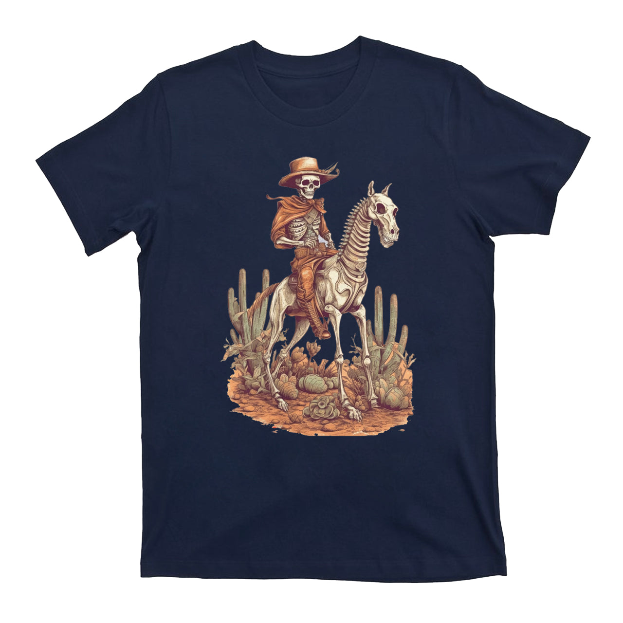 Desert Cowboy Skeleton Cowboy T-Shirts