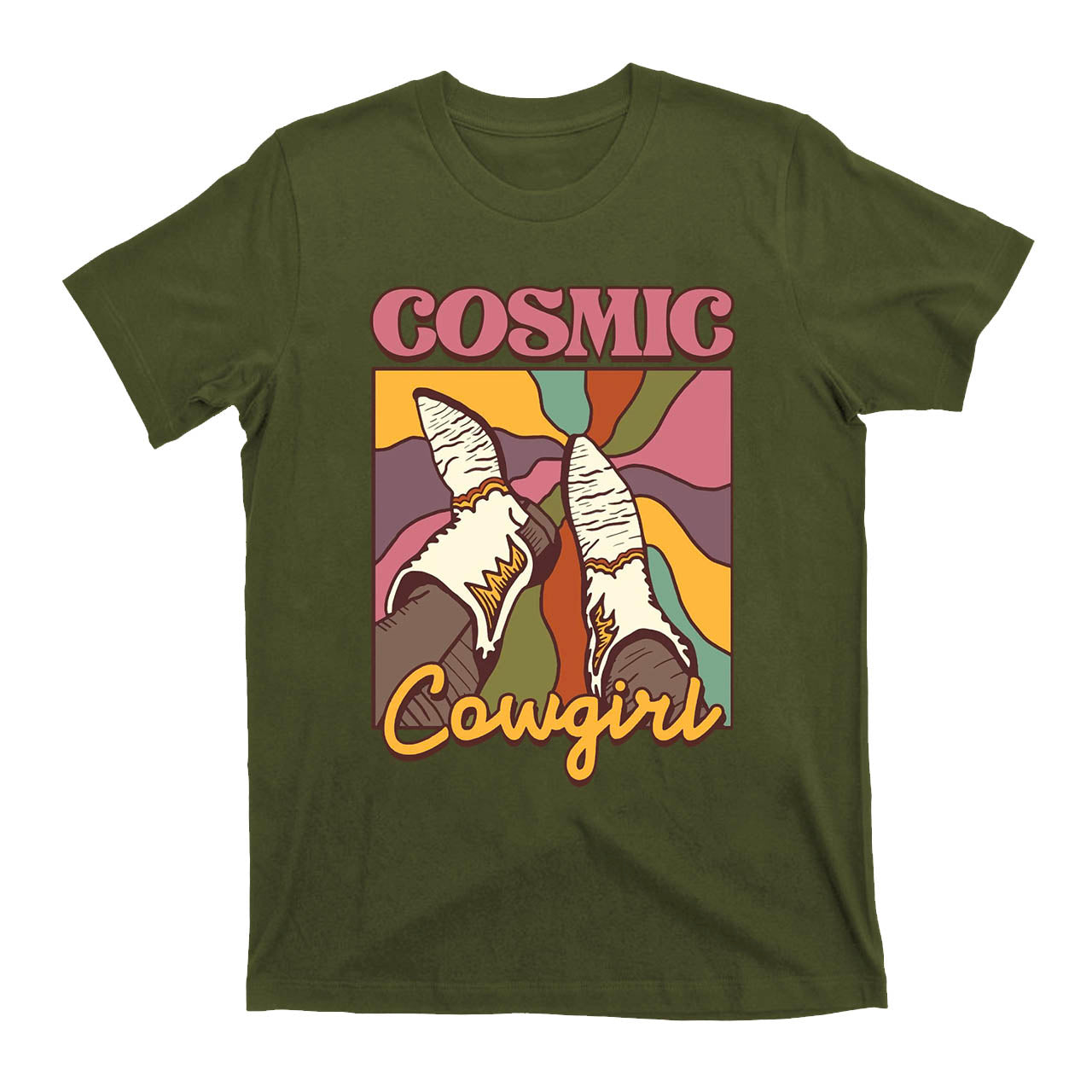 Cosmic Cowgirl Boots Cowboy T-Shirts