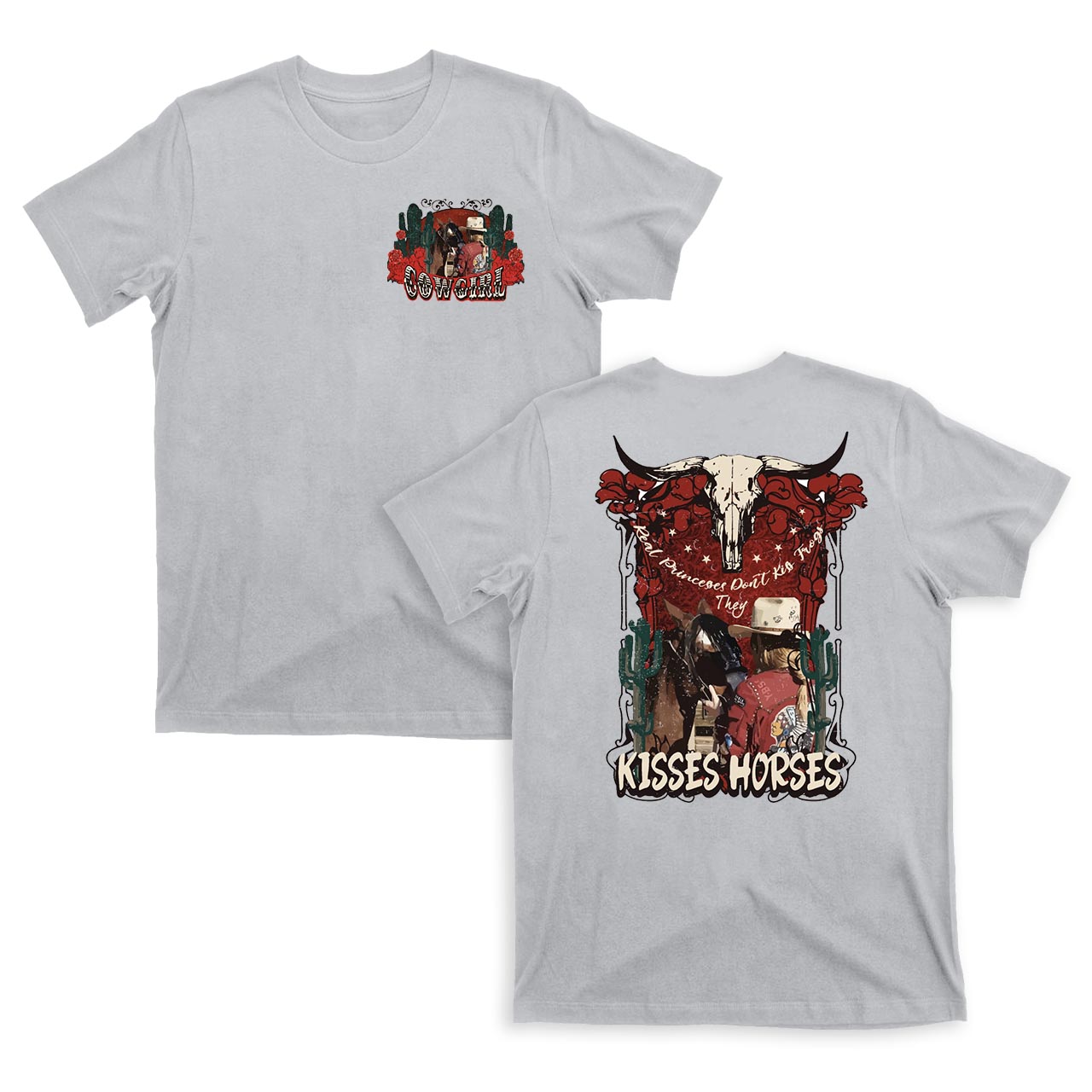 Real Princesses Don't Kiss Frogs Retro Cowboy T-Shirts