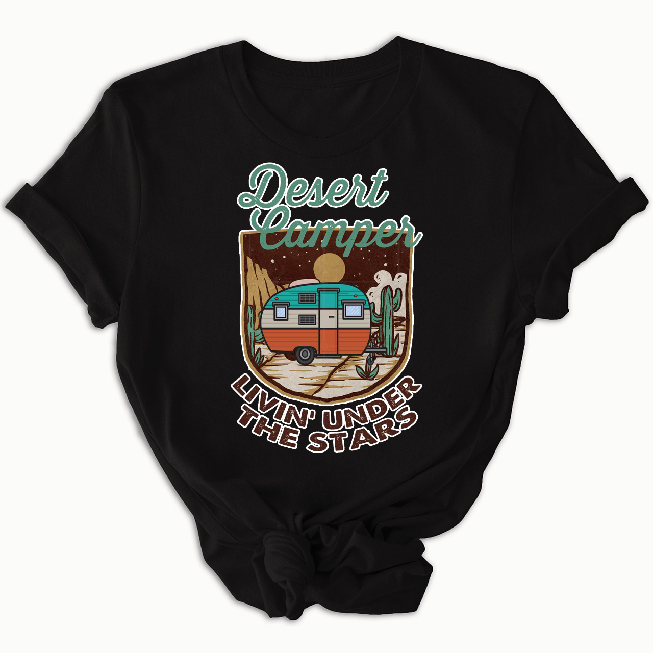 Desert Camper Livin' Under The Stars Cowboy Tees