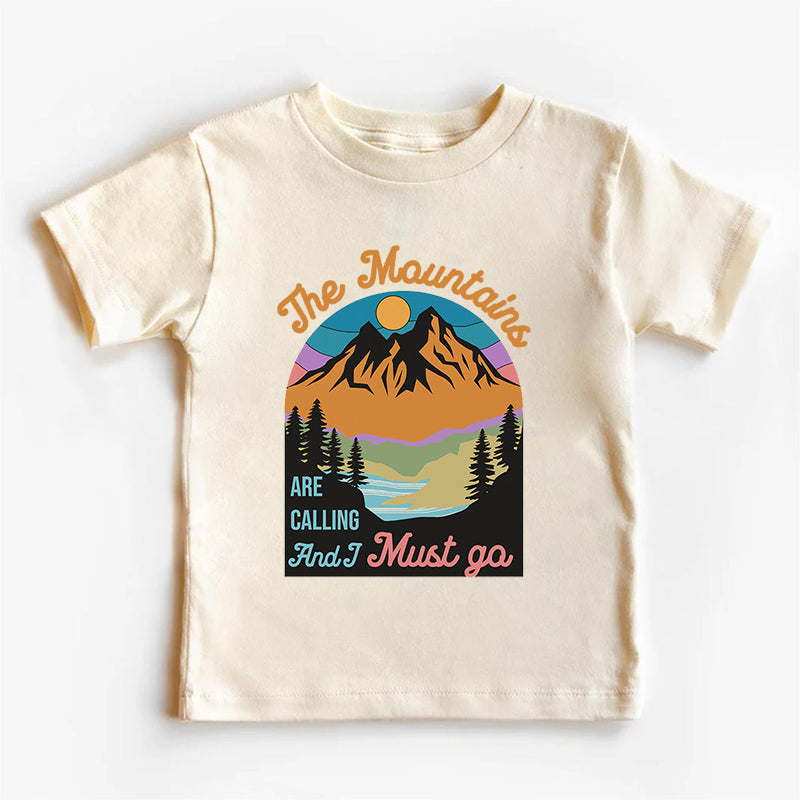 The Mountains Are Calling Kids T-shirt