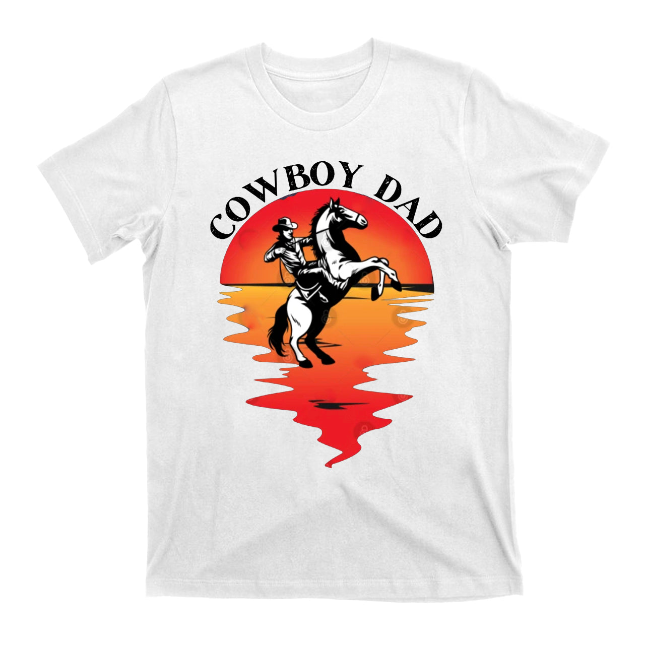 Cowboy Dad Sunset Cowboy T-Shirts