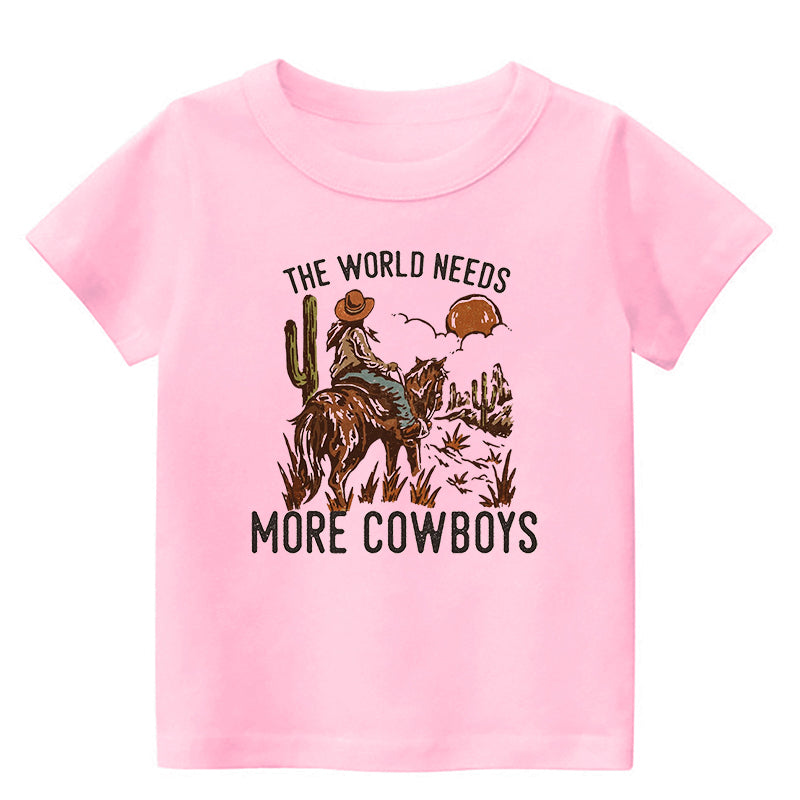 The World Needs More Cowboys Kids T-Shirt