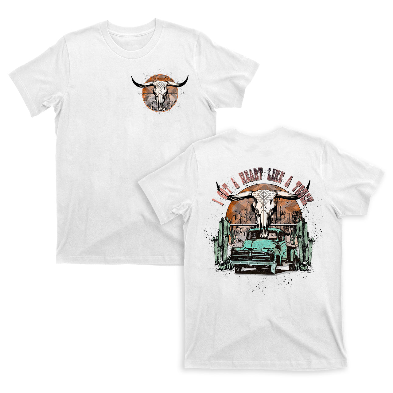 Heart Like A Truck Cowboy T-Shirts