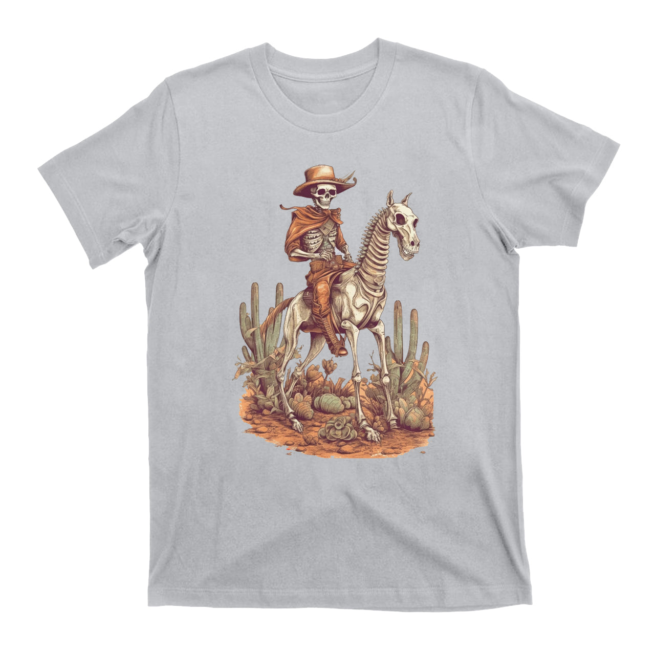 Desert Cowboy Skeleton Cowboy T-Shirts