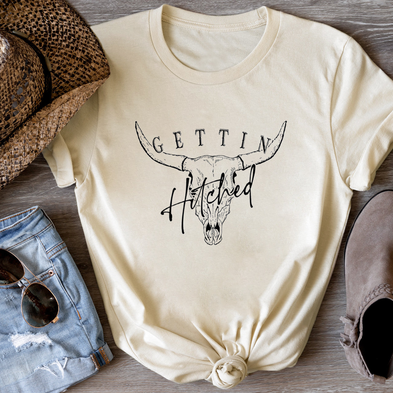 Getting Team Bride Hitched Rowdy Shirts