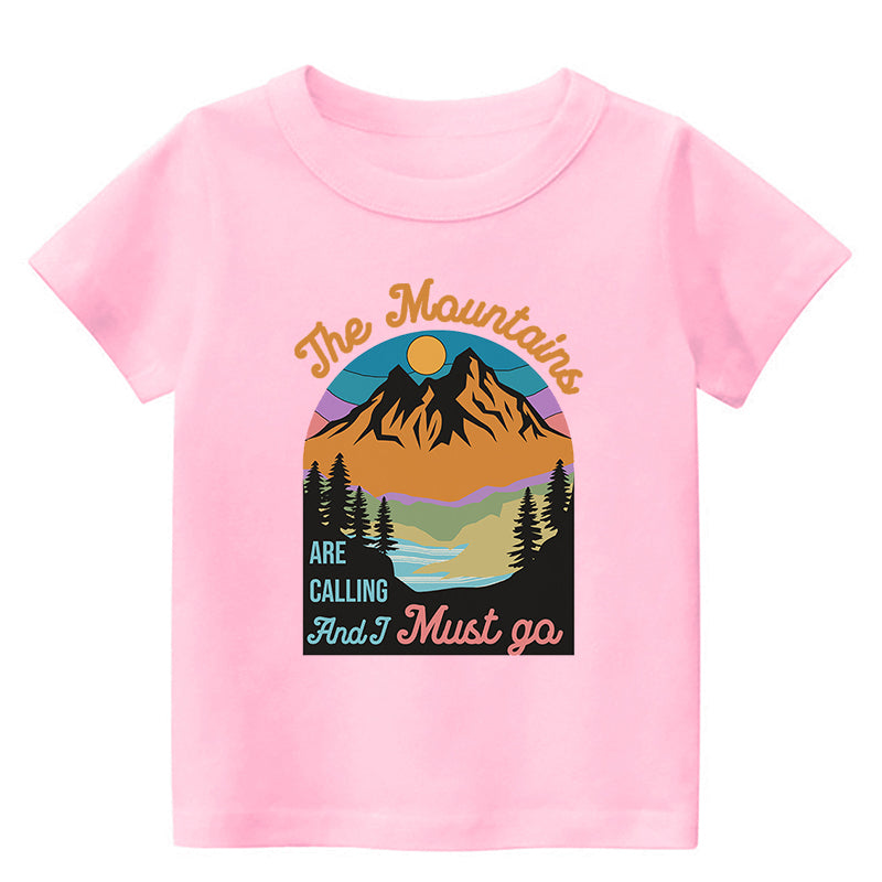 The Mountains Are Calling Kids T-shirt